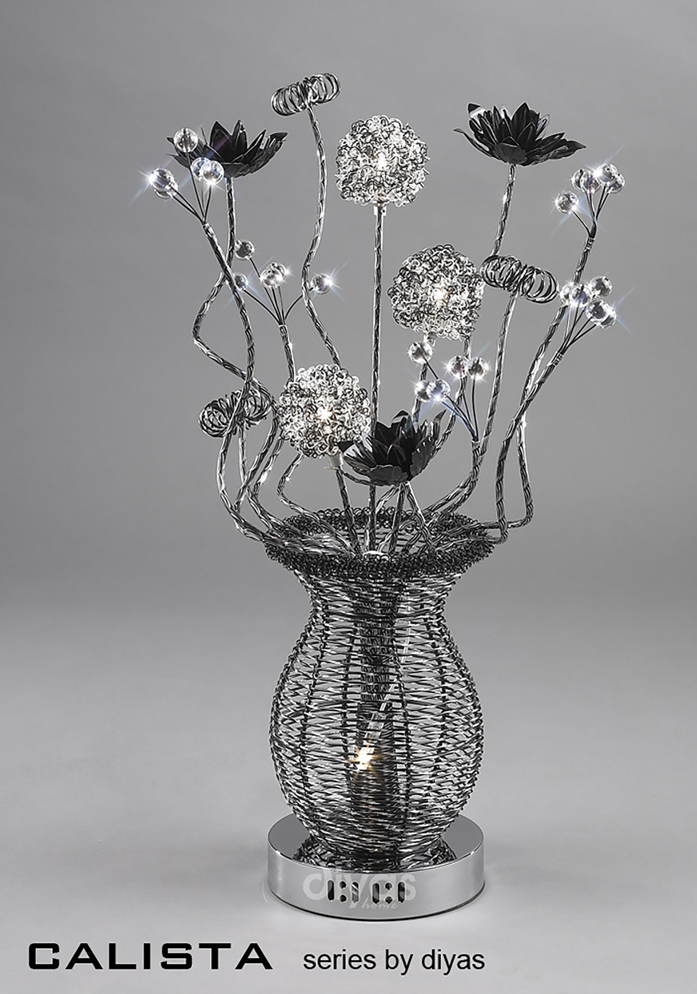 Calista Aluminium Crystal Table Lamps Diyas Home Modern Crystal Table Lamps Calista Aluminium Crystal Table Lamps Diyas Home Modern Crystal Table Lamps